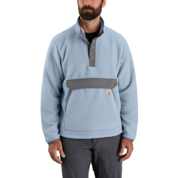 Carhartt Men's Relaxed Fit Fleece Snap Front Pullover Jacket Size 2XL - Picture 1 of 11